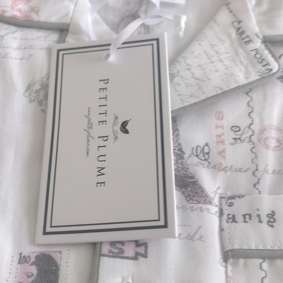 PETITE PLUME Flame Resistant Chemical Free Paris Musings Pajamas Set 12/18 Mths - Picture 8 of 8